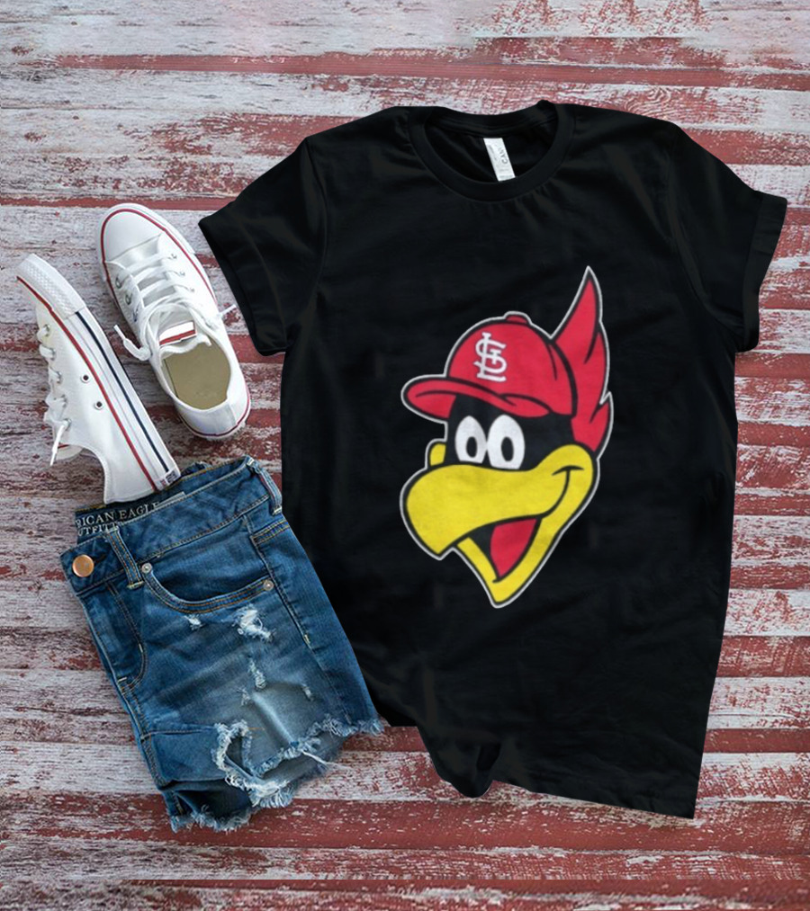 St. Louis Cardinals Fredbird Mascot Facecap Baseball T-Shirt