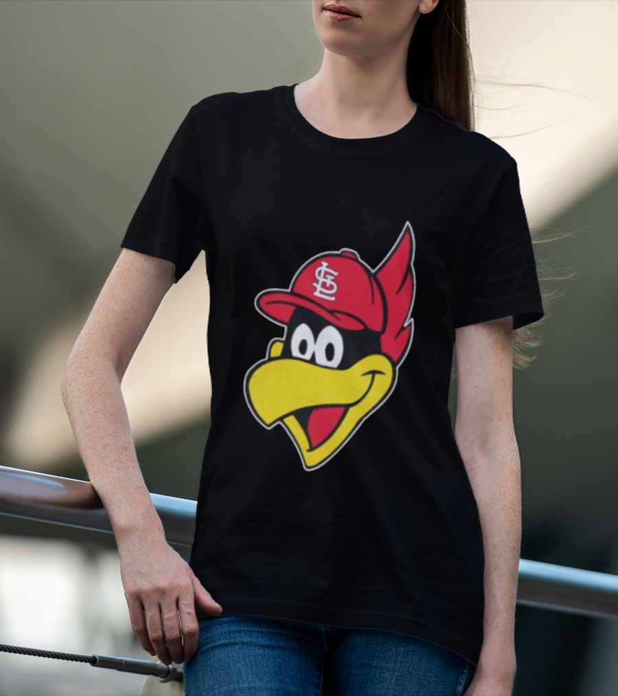 St. Louis Cardinals Fredbird Mascot Facecap Baseball T-Shirt