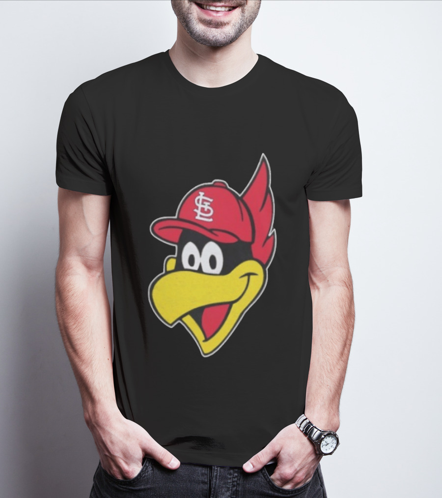 St. Louis Cardinals Fredbird Mascot Facecap Baseball T-Shirt