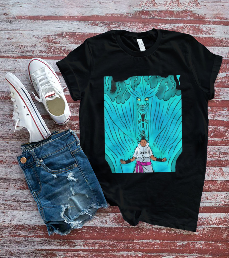 Victor Wembanyama Sasuke Susanoo Spurs Basketball Anime T-Shirt