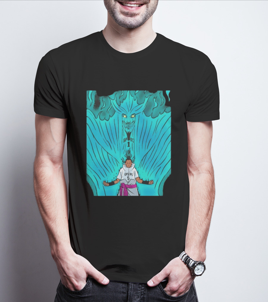 Victor Wembanyama Sasuke Susanoo Spurs Basketball Anime T-Shirt