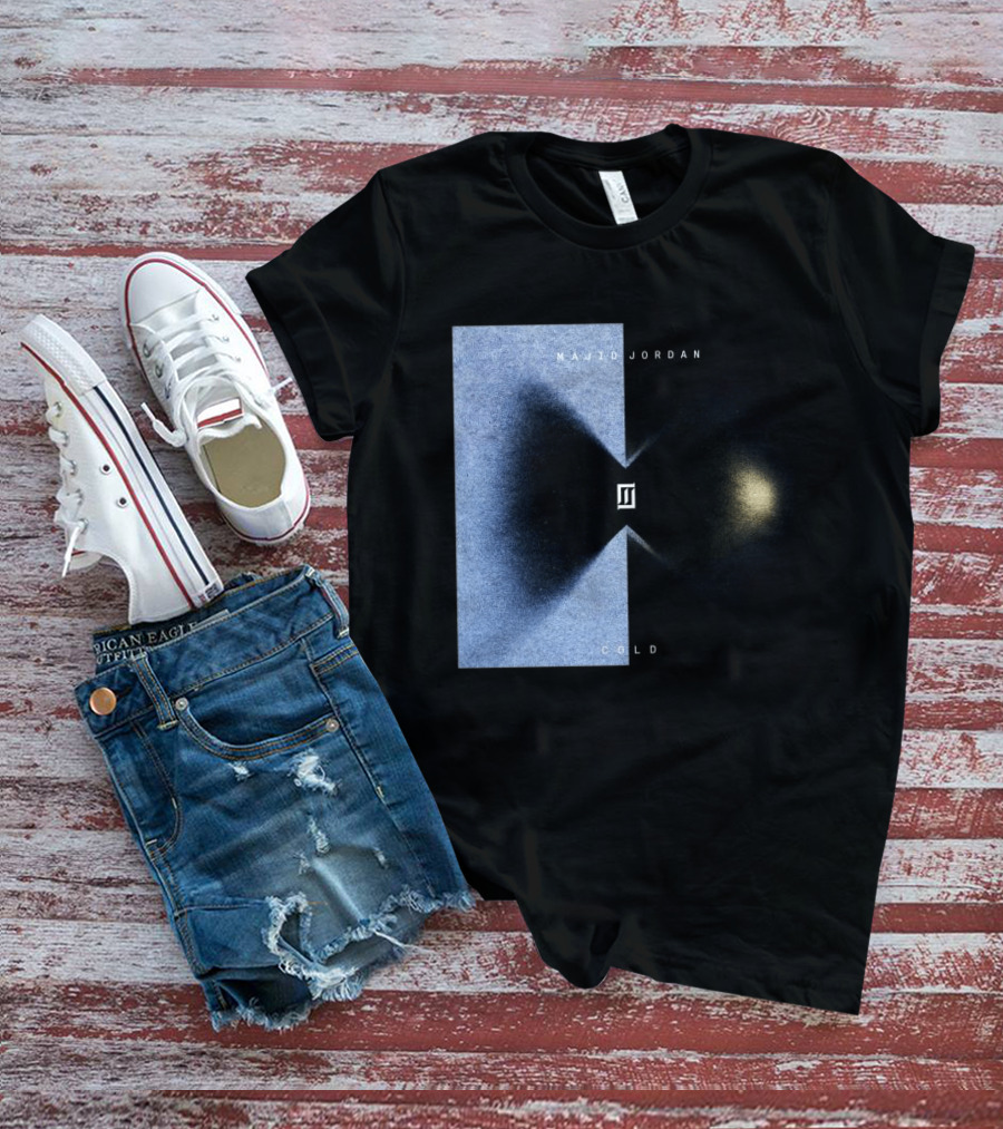 Majid Jordan Cold Album Cover Black And Blue Split T-Shirt