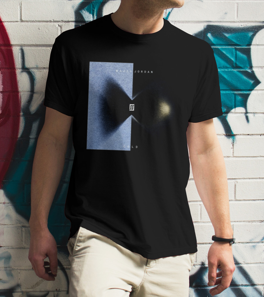 Majid Jordan Cold Album Cover Black And Blue Split T-Shirt