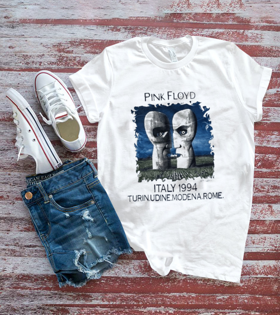 Pink Floyd Italy 1994 Turin Udine Modena Rome Faces T-Shirt