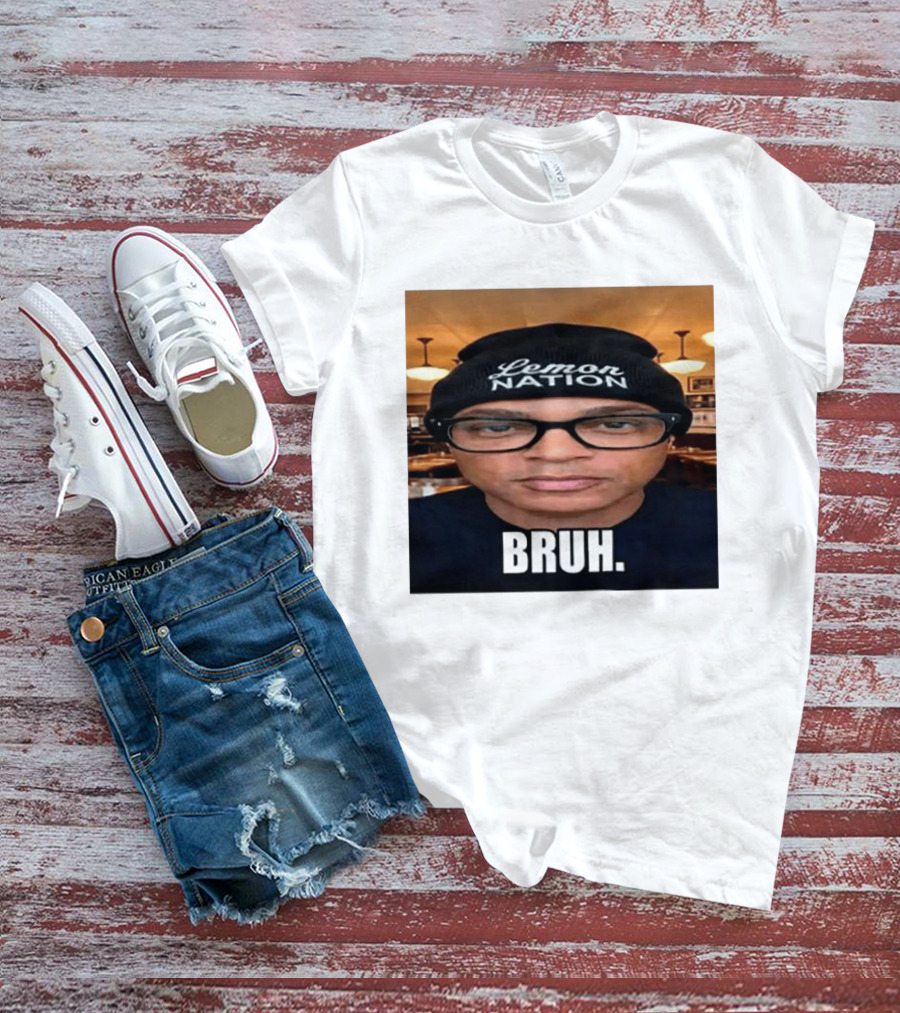 Lemon Nation Beanie Glasses Meme Bruh T-Shirt
