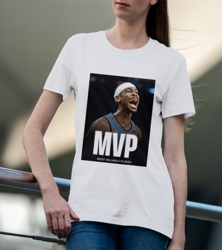 Shai Gilgeous Alexander MVP Most Valuable Player OKC Thunder Celebration T-Shirt