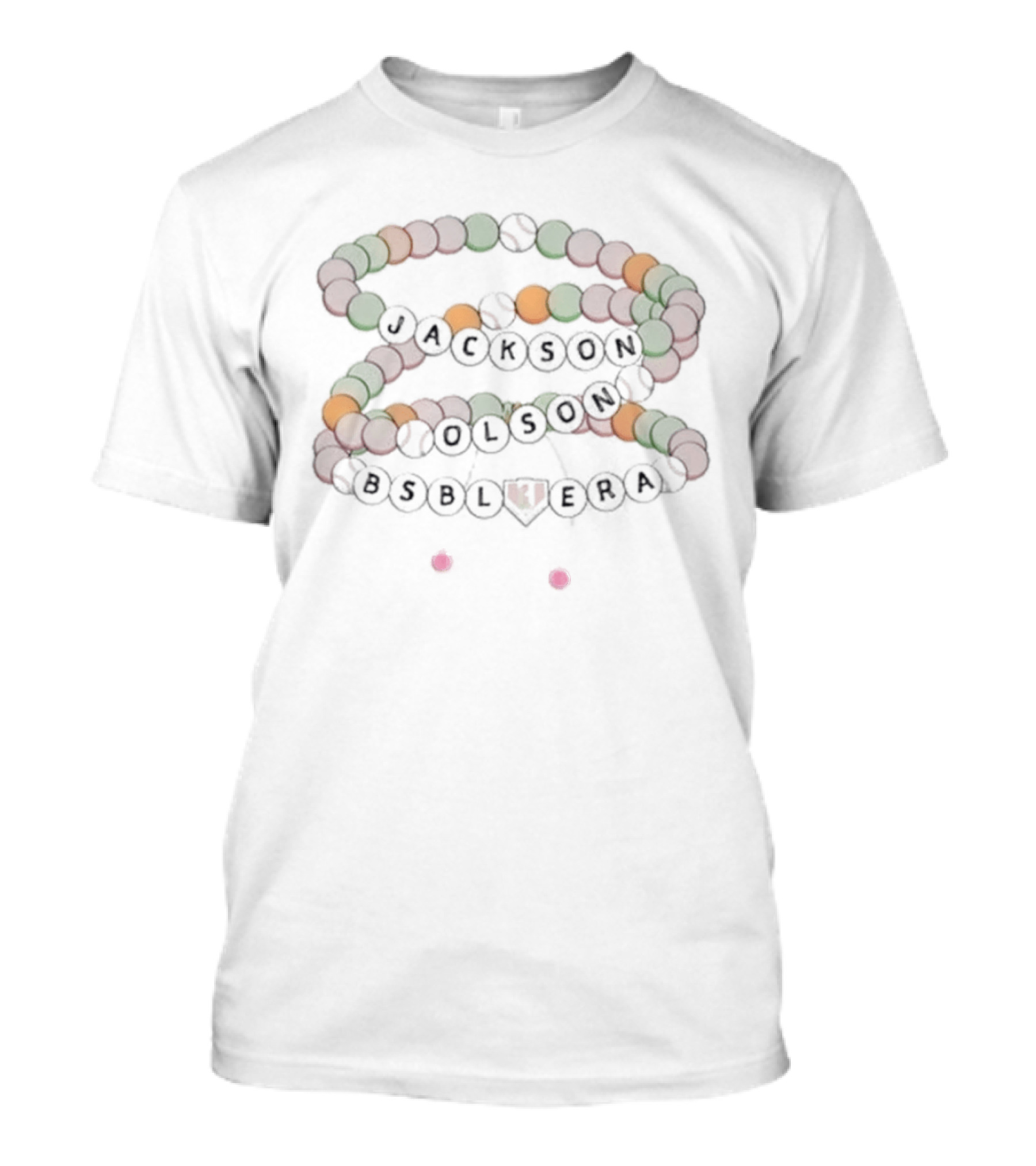 Jackson Olson Baseball Era Beaded Bracelet T-Shirt