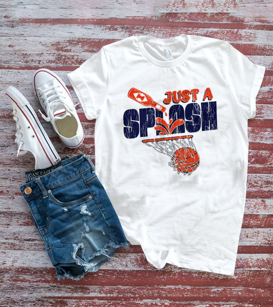 JUST A SPLASH Basketball Bottle Net Hoops T-Shirt