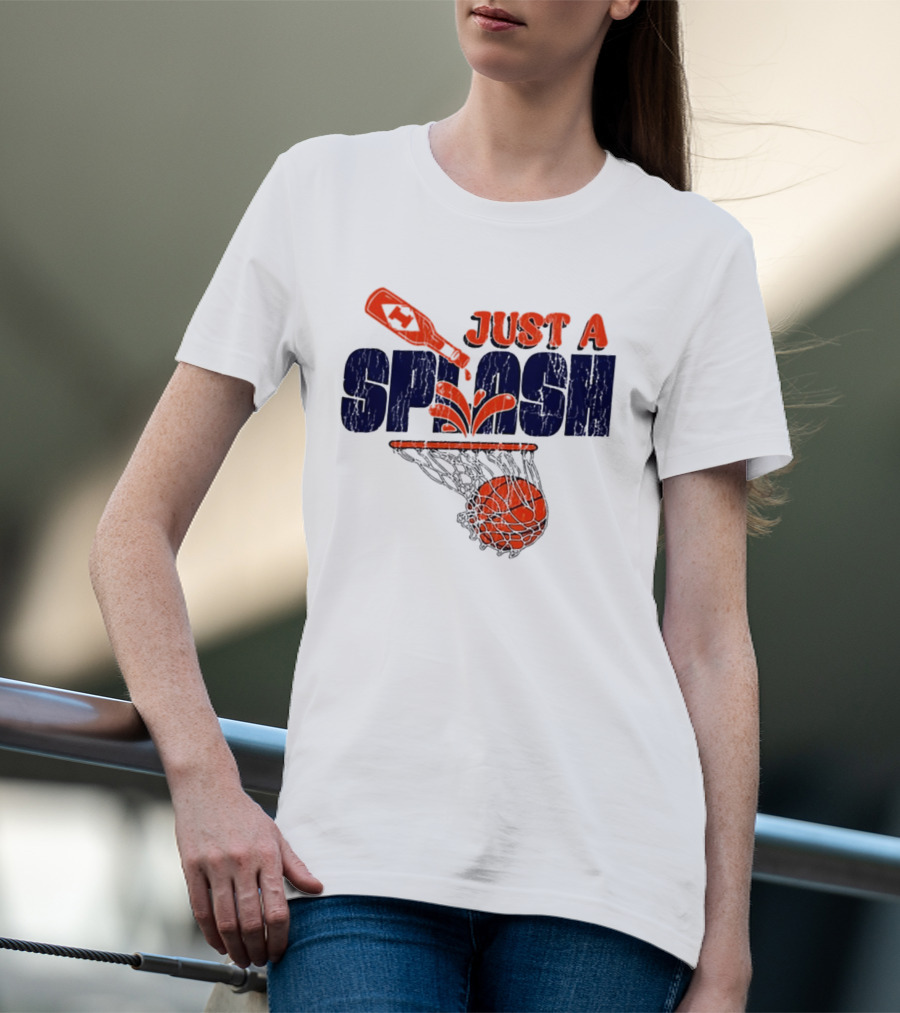 JUST A SPLASH Basketball Bottle Net Hoops T-Shirt