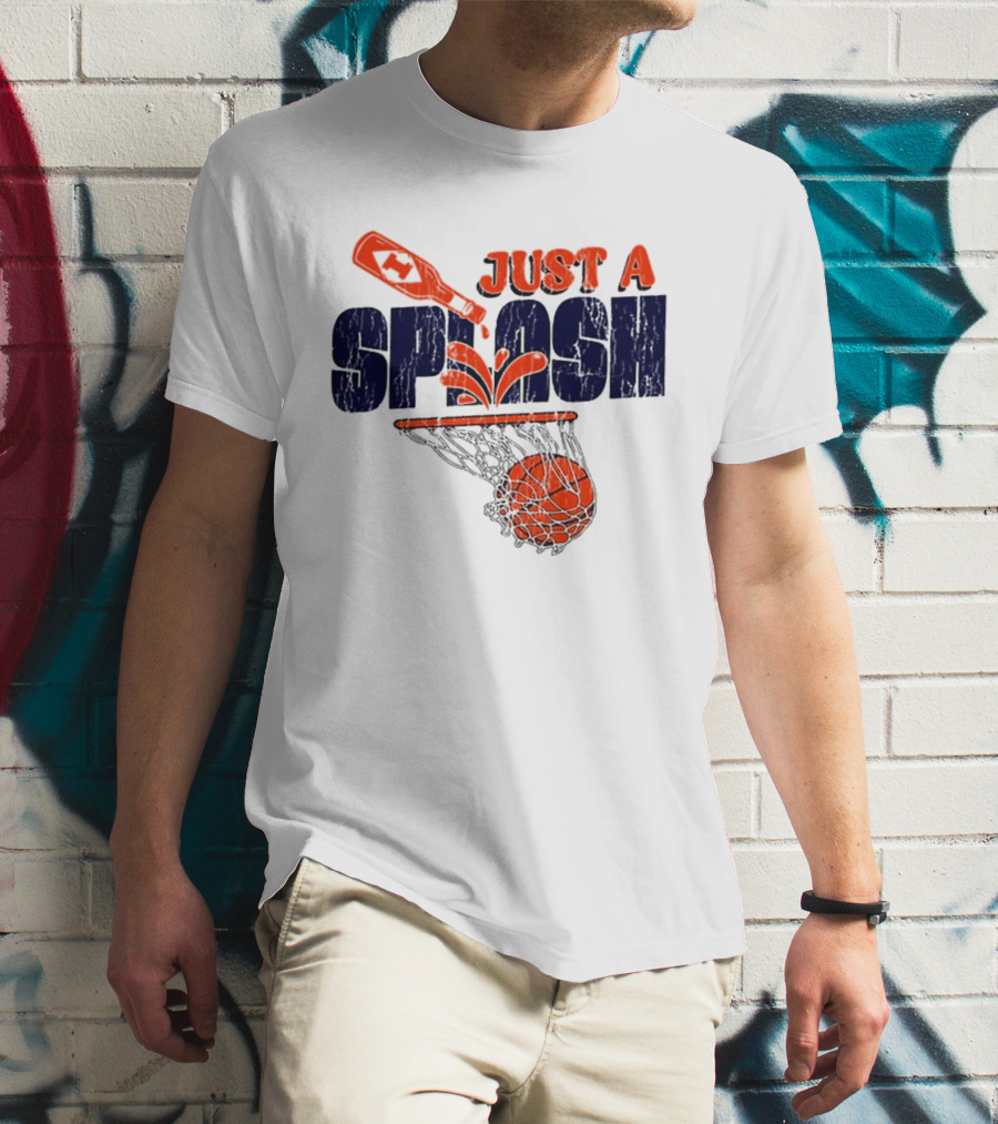 JUST A SPLASH Basketball Bottle Net Hoops T-Shirt