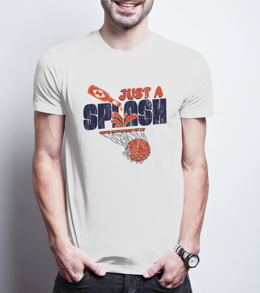 JUST A SPLASH Basketball Bottle Net Hoops T-Shirt