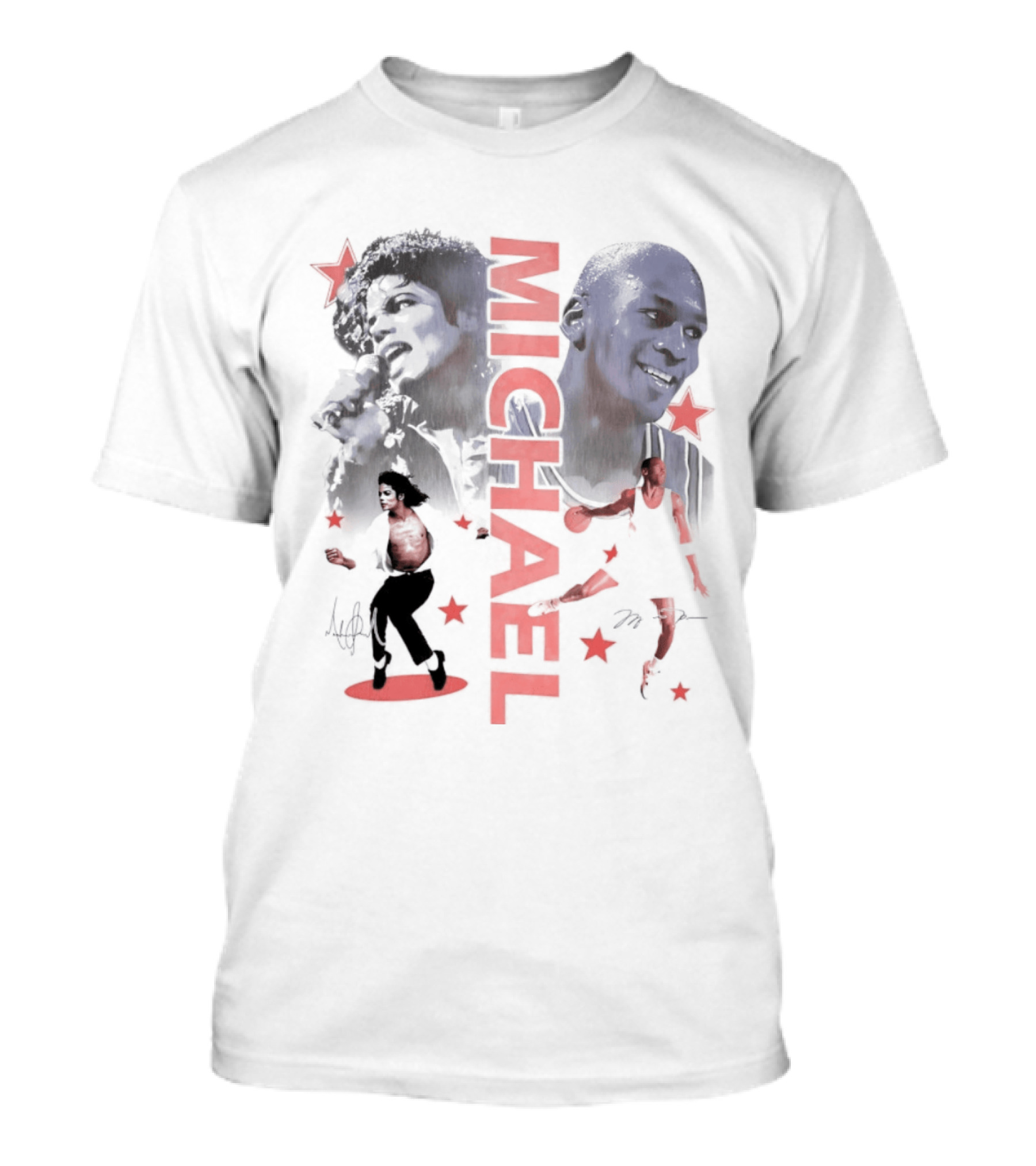 Michael Jordan Michael Jackson Two Legends Signatures Bootleg T-Shirt