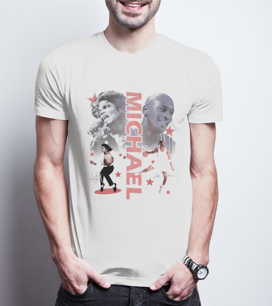 Michael Jordan Michael Jackson Two Legends Signatures Bootleg T-Shirt