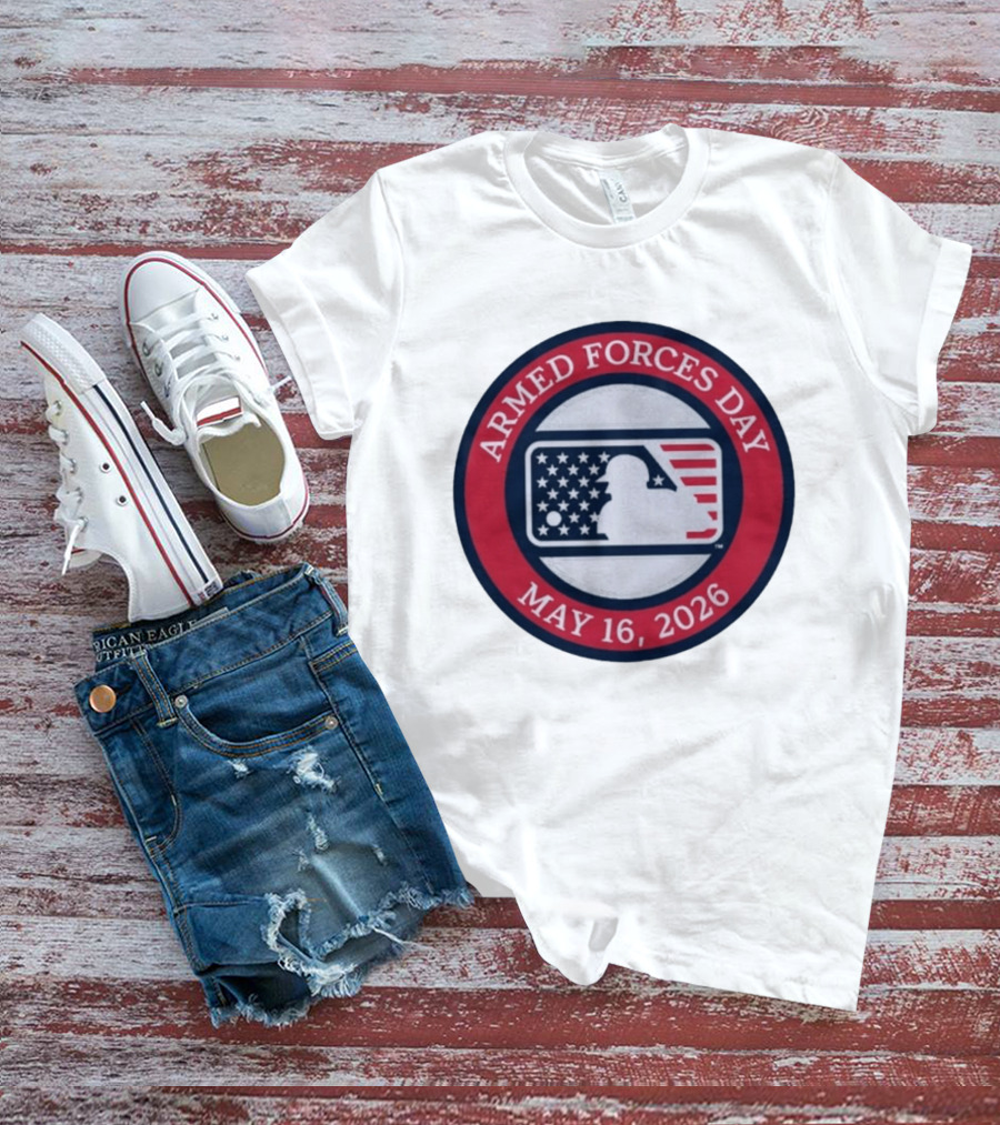 MLB Armed Forces Day May 16 2026 Stars And Stripes Circle T-Shirt