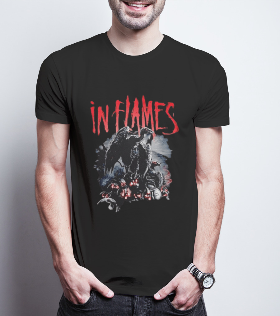 In Flames Meet Your Maker Gothic Vulture Scene T-Shirt