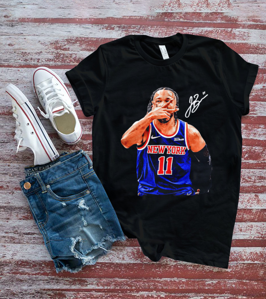Jalen Brunson New York Knicks Jersey Number 11 Signature Series T-Shirt