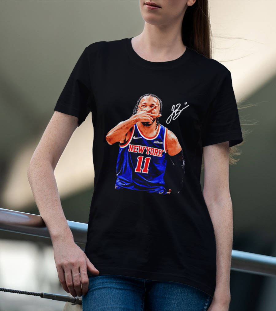 Jalen Brunson New York Knicks Jersey Number 11 Signature Series T-Shirt