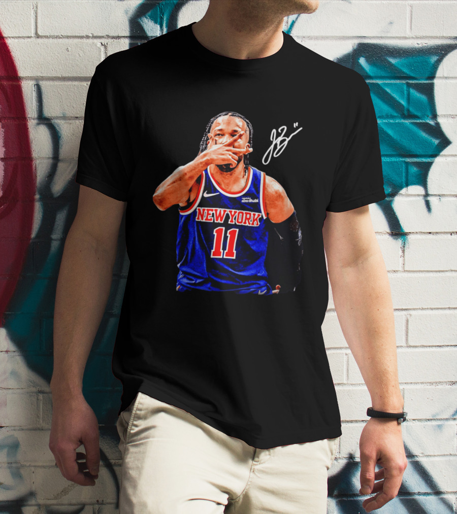 Jalen Brunson New York Knicks Jersey Number 11 Signature Series T-Shirt