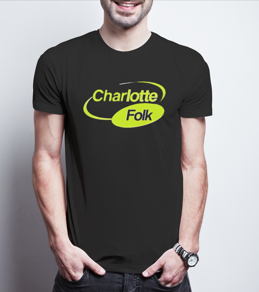 Charlotte Folk Neon Green Swirl T-Shirt