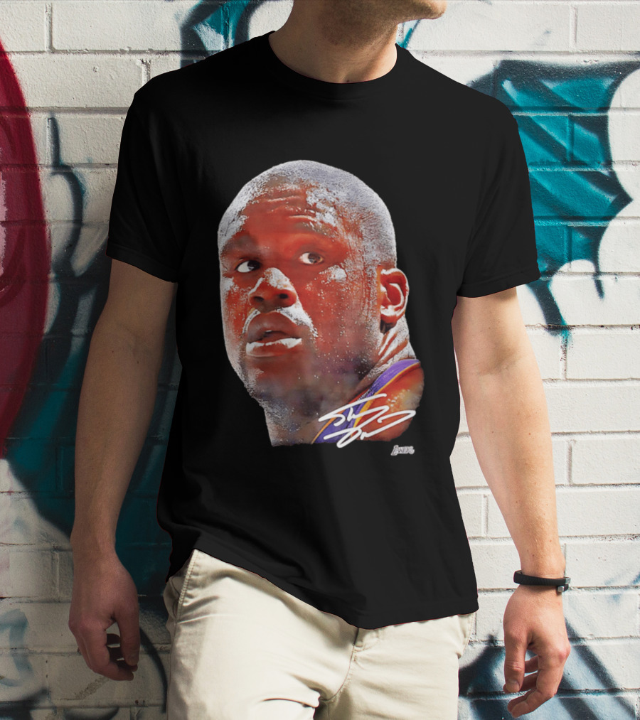 Los Angeles Lakers Shaquille O'Neal Signature Big Face Legends T-Shirt