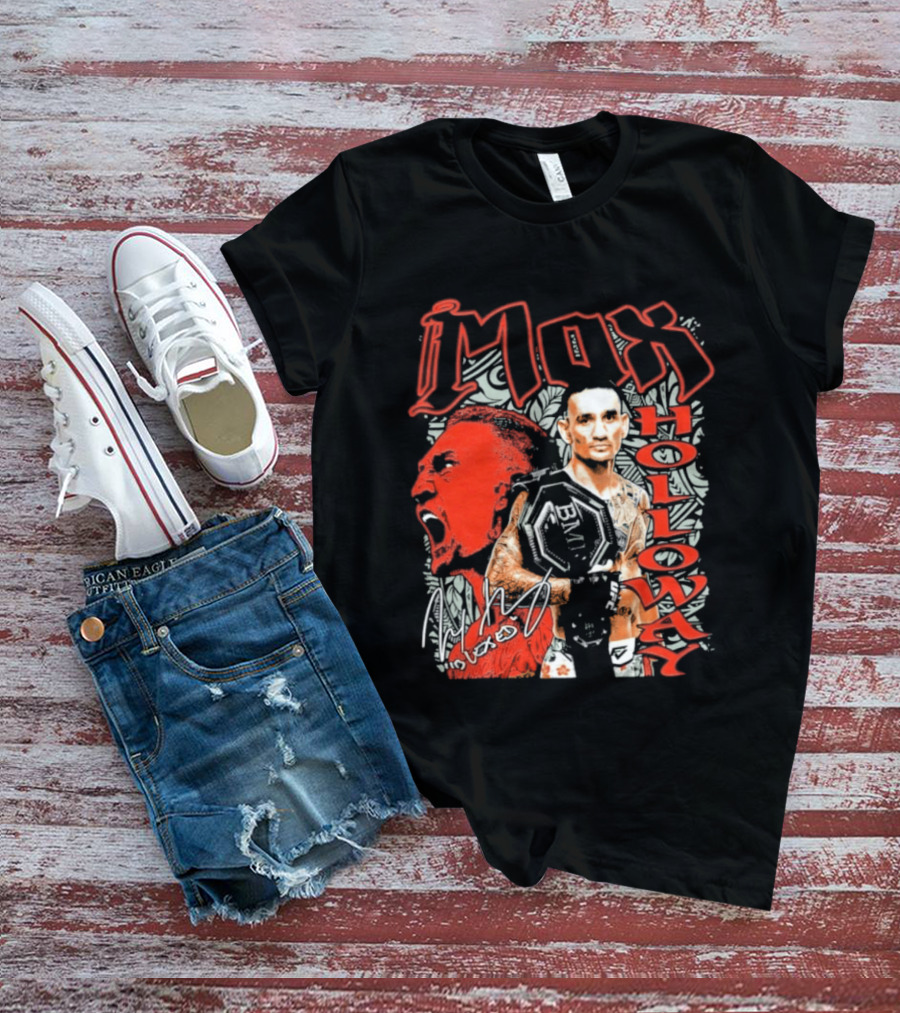 Max Holloway 2026 Bold Red Fighter T-Shirt