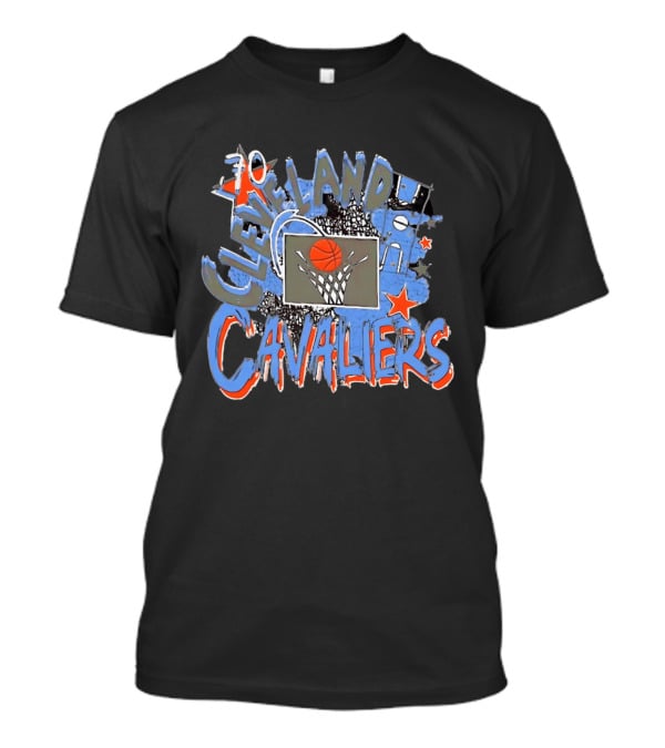 Cleveland Cavaliers Classic Play By Play Basketball Hoop Stars T-Shirt