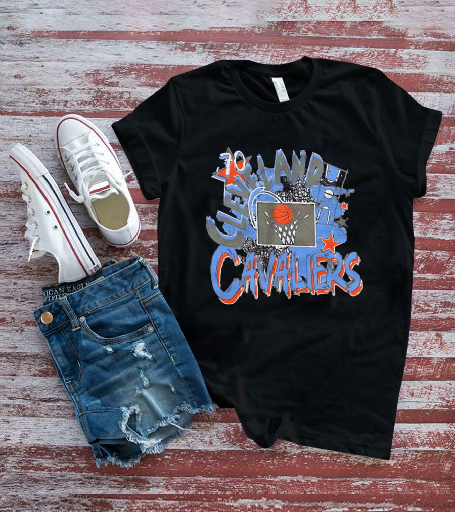 Cleveland Cavaliers Classic Play By Play Basketball Hoop Stars T-Shirt