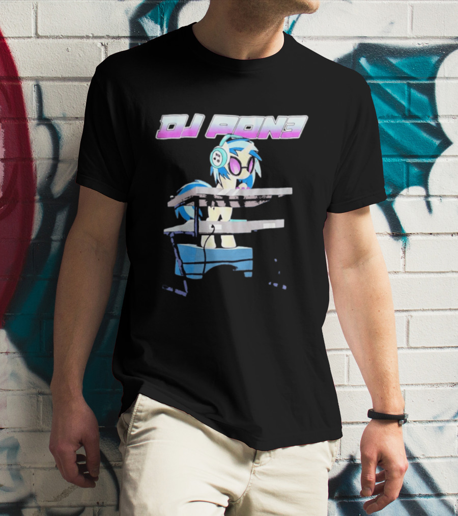 DJ Pon3 My Little Pony Character With Headphones And Turntable T-Shirt