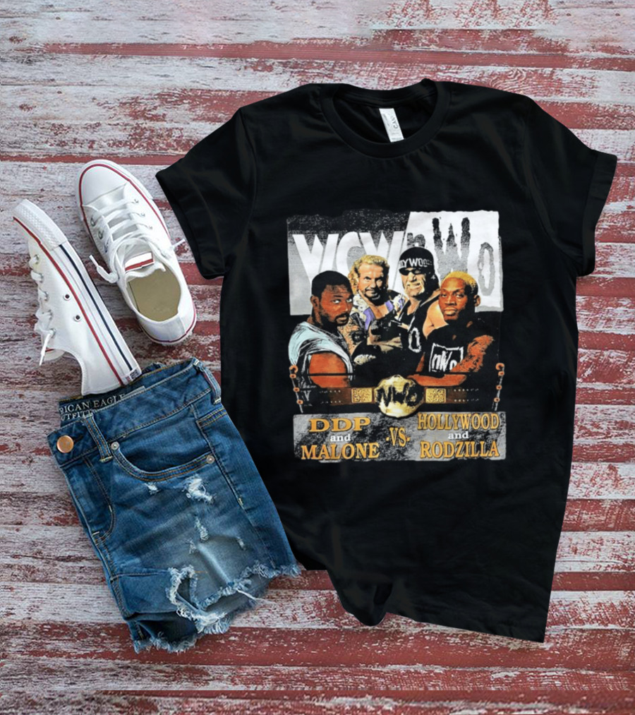 WCW NWo DDP And Malone Vs Hollywood And Rodzilla 90s Wrestling T-Shirt