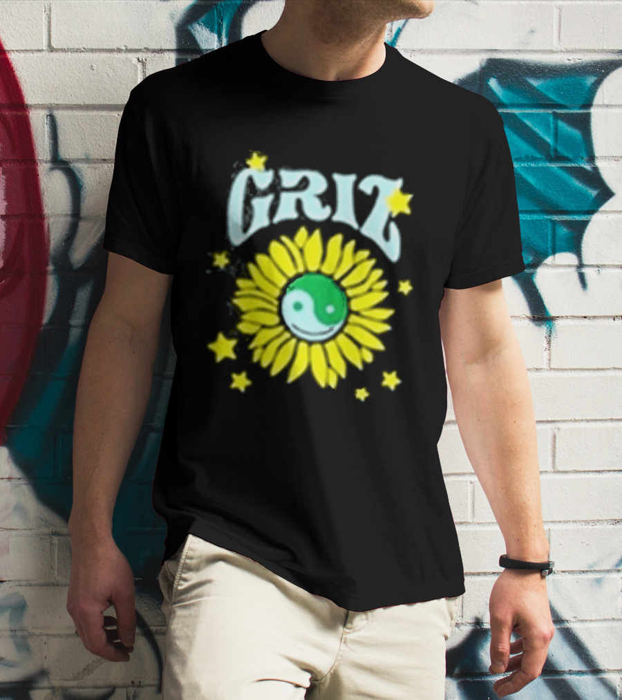 Griz Sunflower Yin Yang Starry T-Shirt