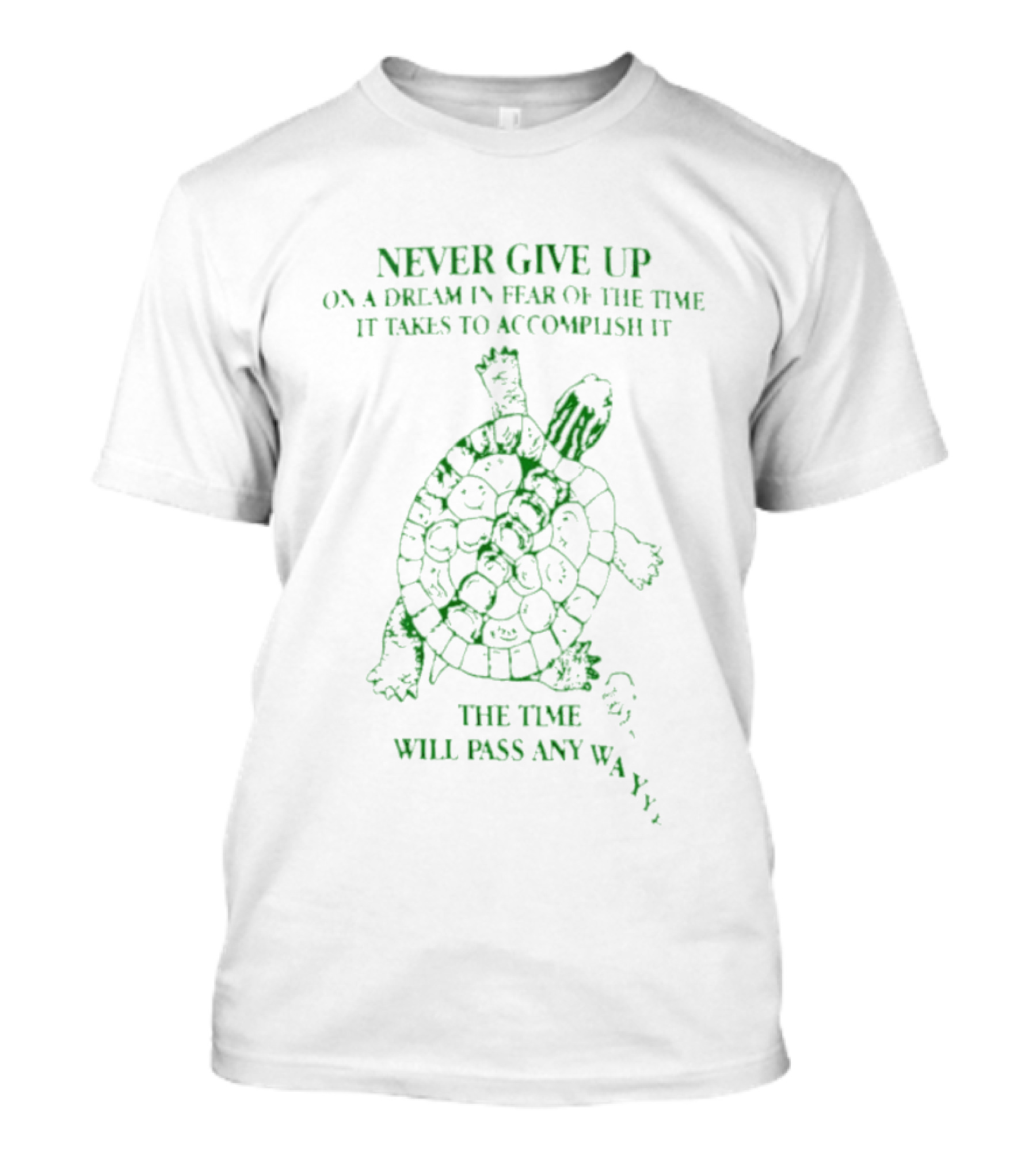 Never Give Up On A Dream Turtle The Time Will Pass Anyway T-Shirt