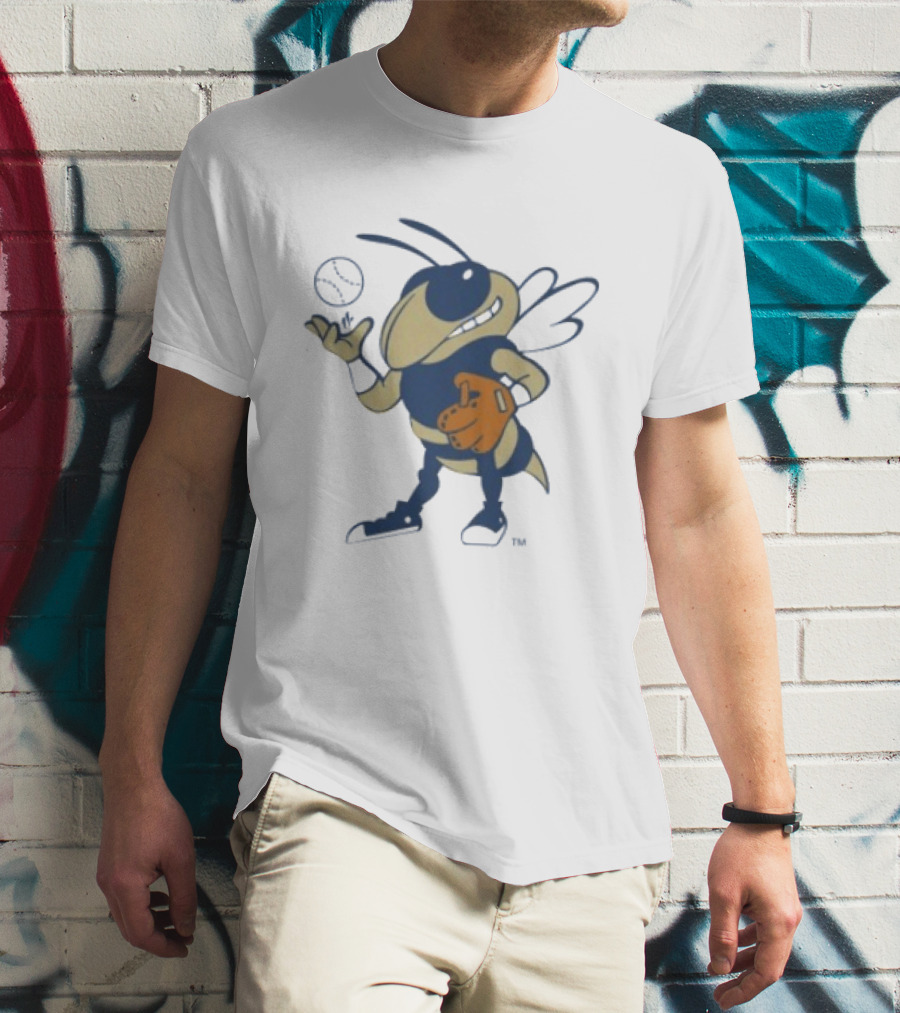 Georgia Tech Yellow Jackets Mascot Baseball Glove T-Shirt