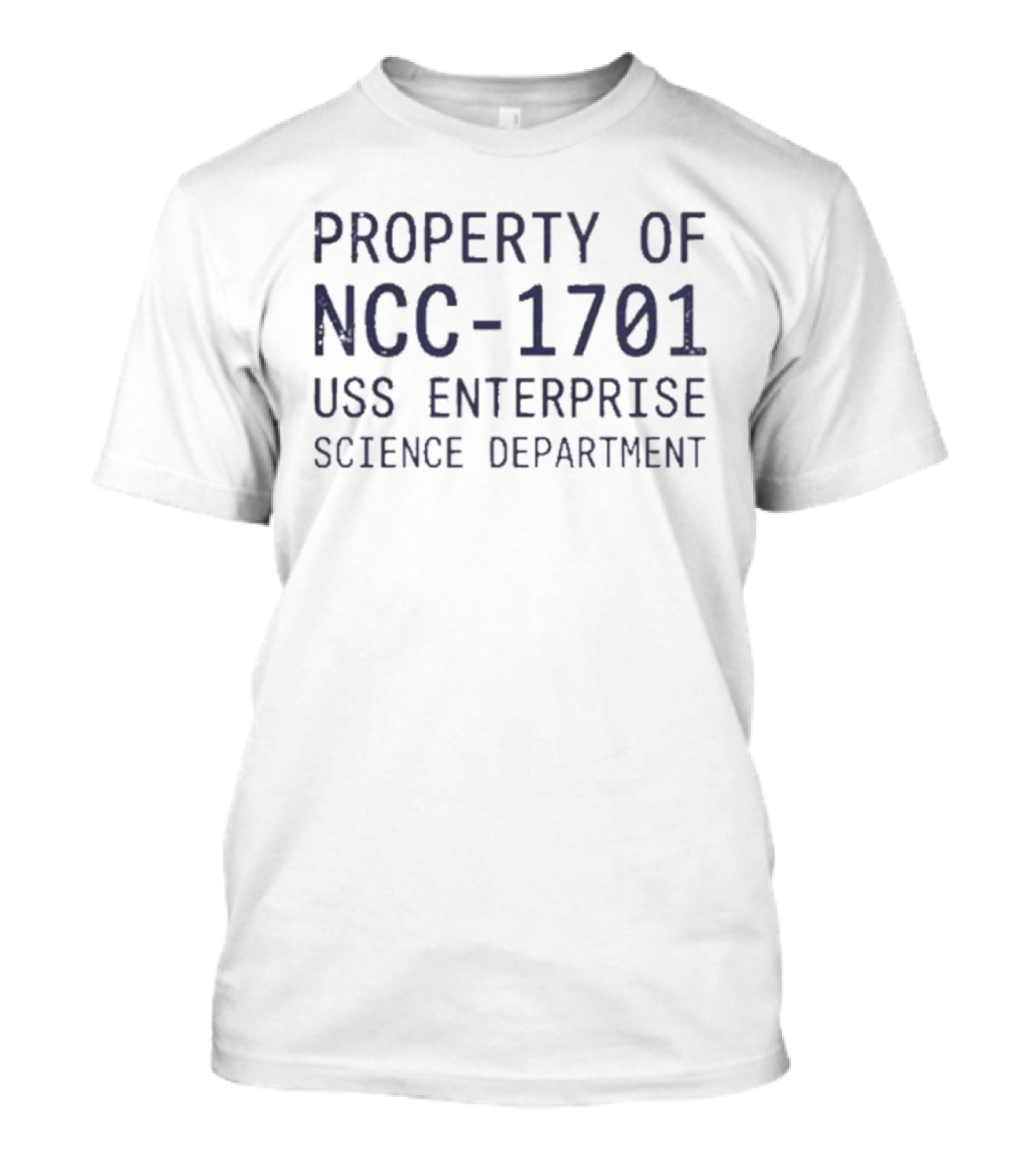 Property Of NCC 1701 USS Enterprise Science Department Starfleet Insignia T-Shirt