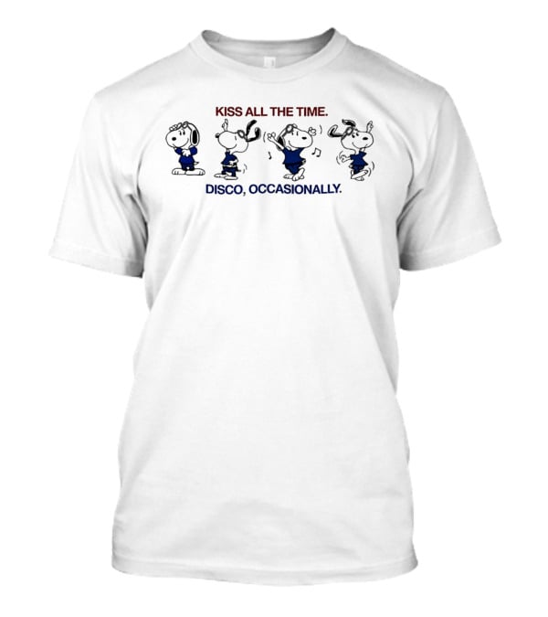 Snoopy Kiss All The Time Dance Moves Disco Occasionally T-Shirt