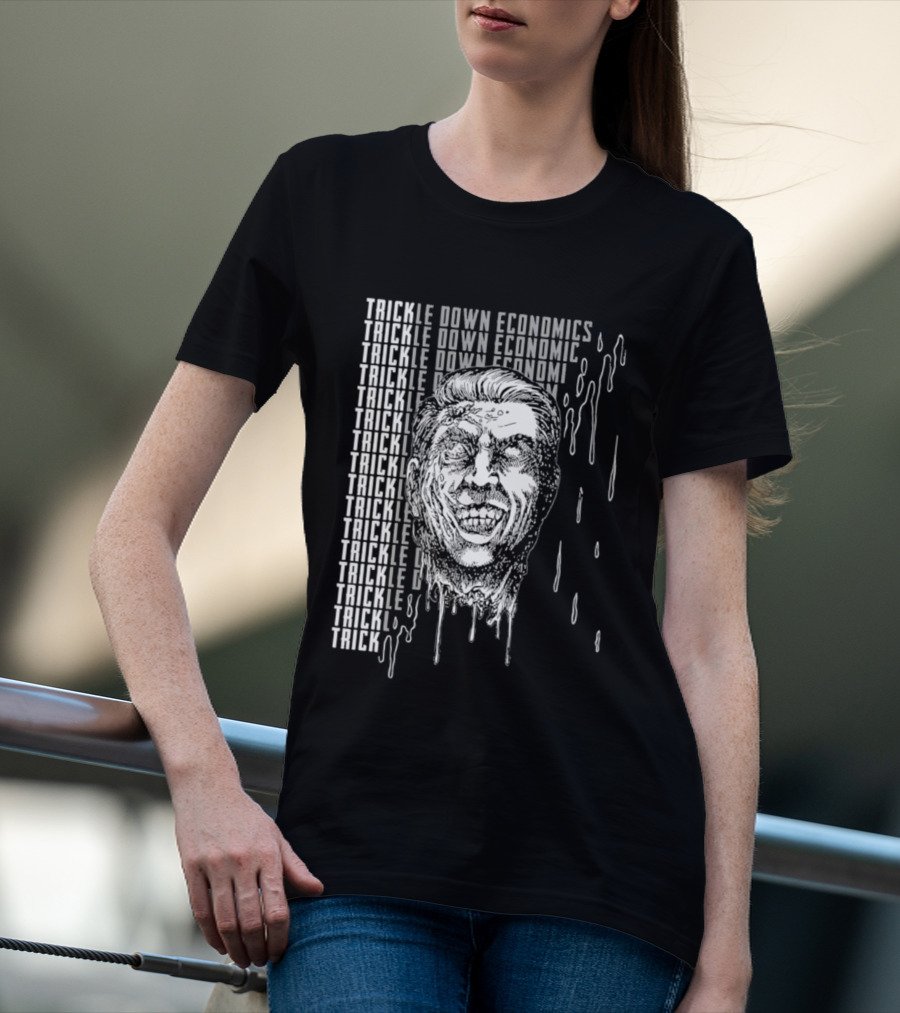 Trickle Down Economics Melting Face Concept T-Shirt