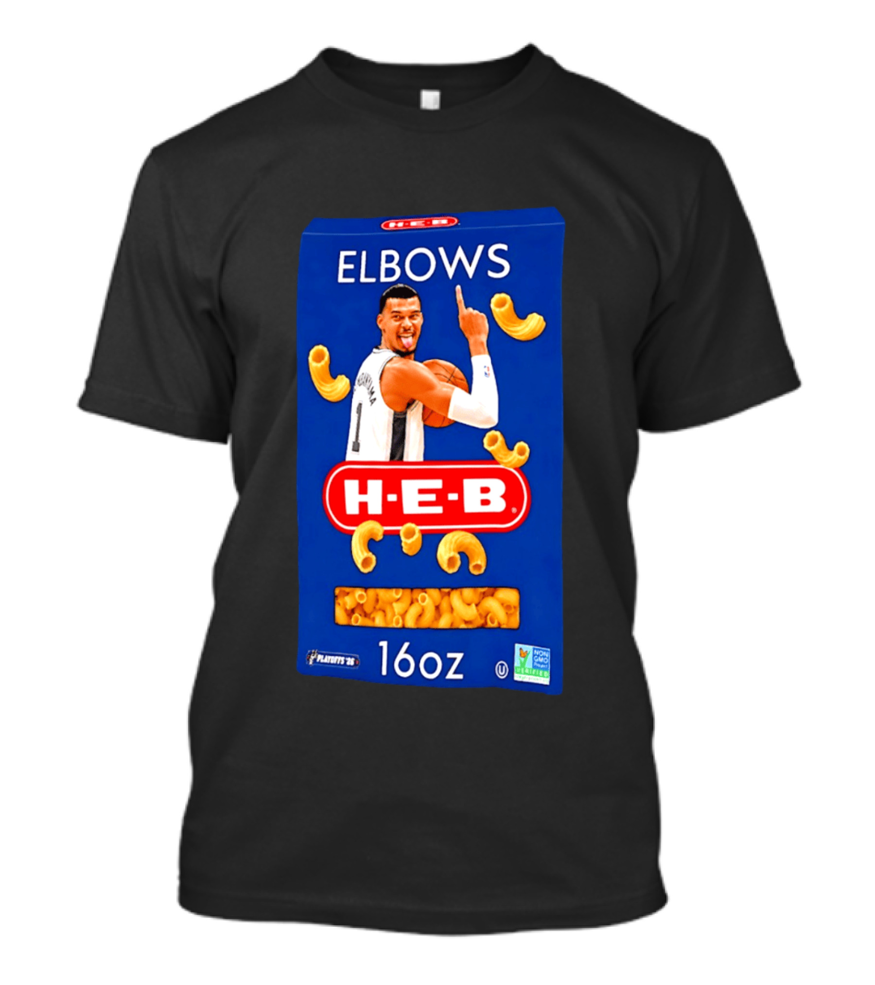 San Antonio Spurs Wemby HEB Elbows 16oz Playoffs Meme T-Shirt