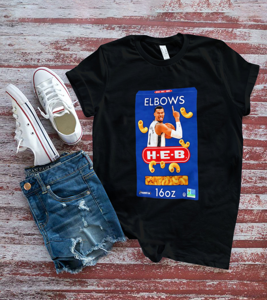 San Antonio Spurs Wemby HEB Elbows 16oz Playoffs Meme T-Shirt