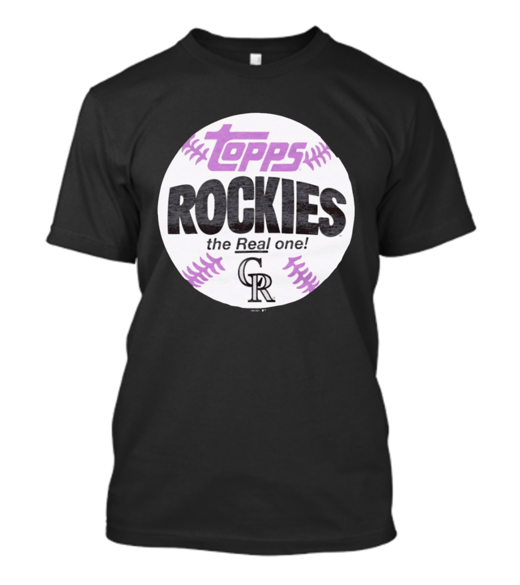 Topps Rockies The Real One Colorado Rockies MLB Baseball Card T-Shirt