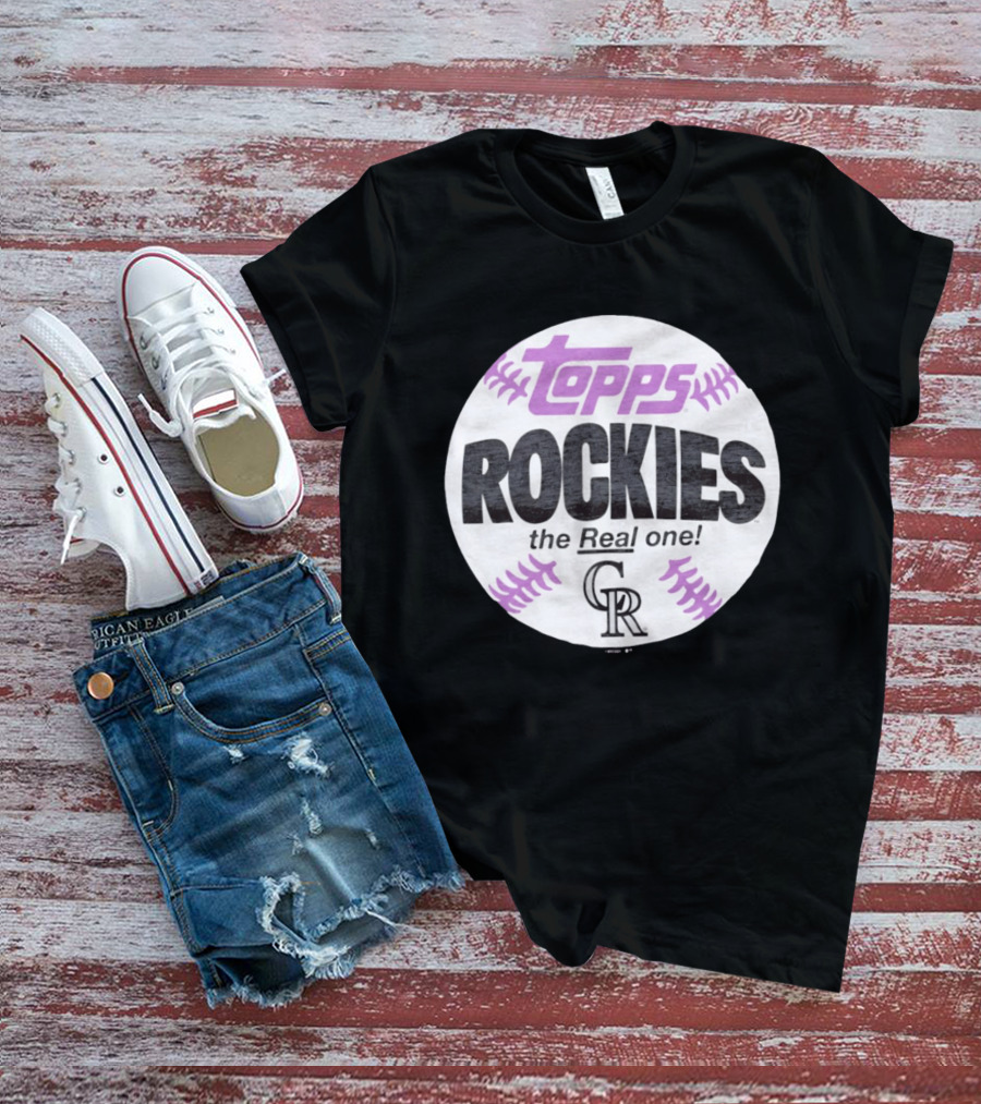 Topps Rockies The Real One Colorado Rockies MLB Baseball Card T-Shirt