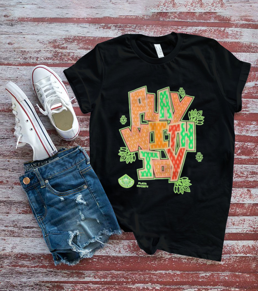 Playa Society Play With Joy WNBA Positive Energy Basketball T-Shirt