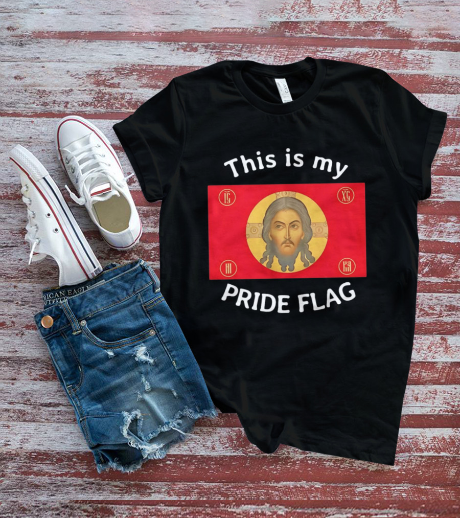 This Is My Pride Flag Jesus Icon Red Yellow T-Shirt
