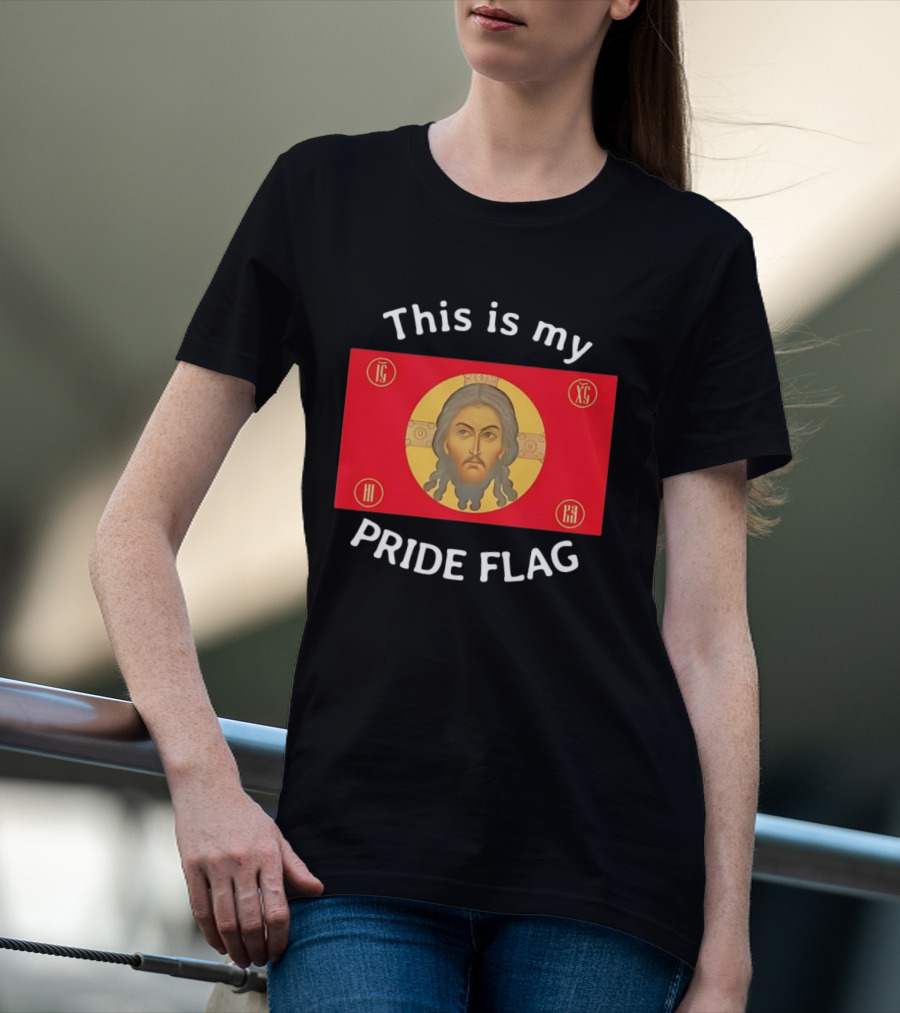 This Is My Pride Flag Jesus Icon Red Yellow T-Shirt