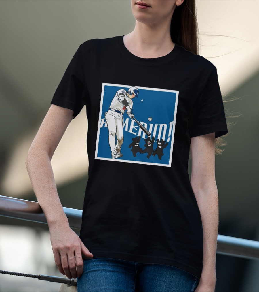 Shohei Ohtani Los Angeles Dodgers Home Run Anime Bears T-Shirt