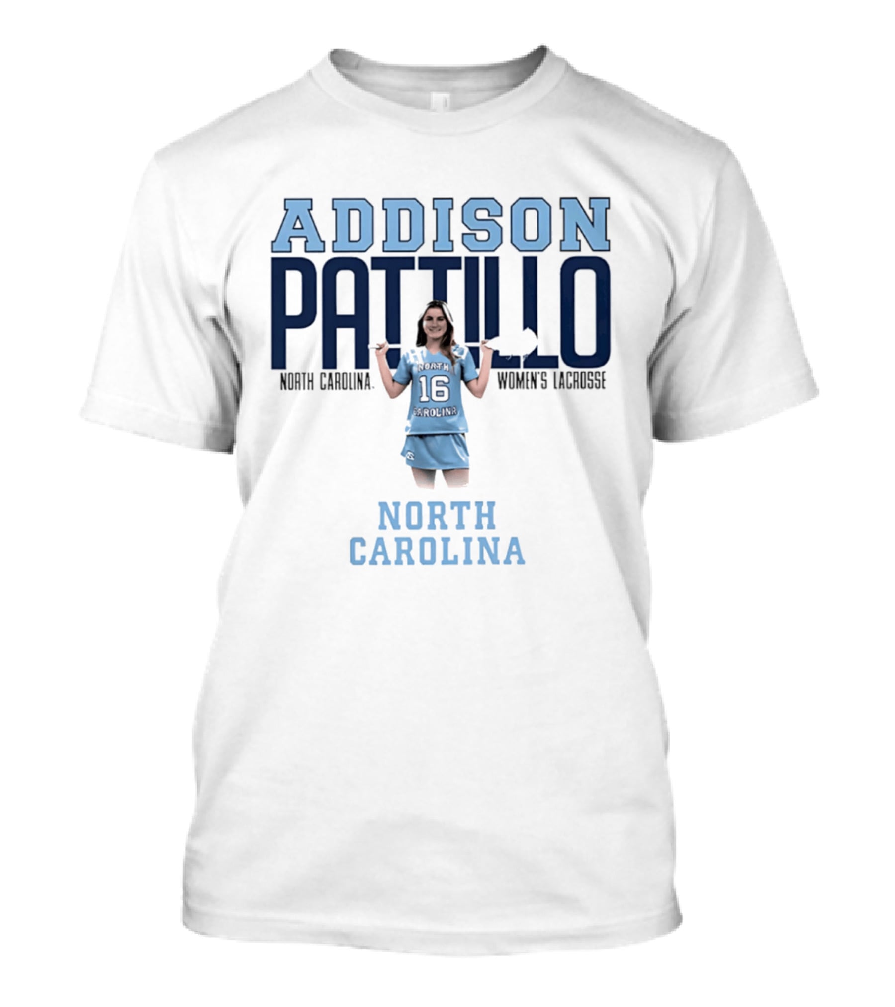 Addison Pattillo North Carolina Women's Lacrosse 16 Player T-Shirt