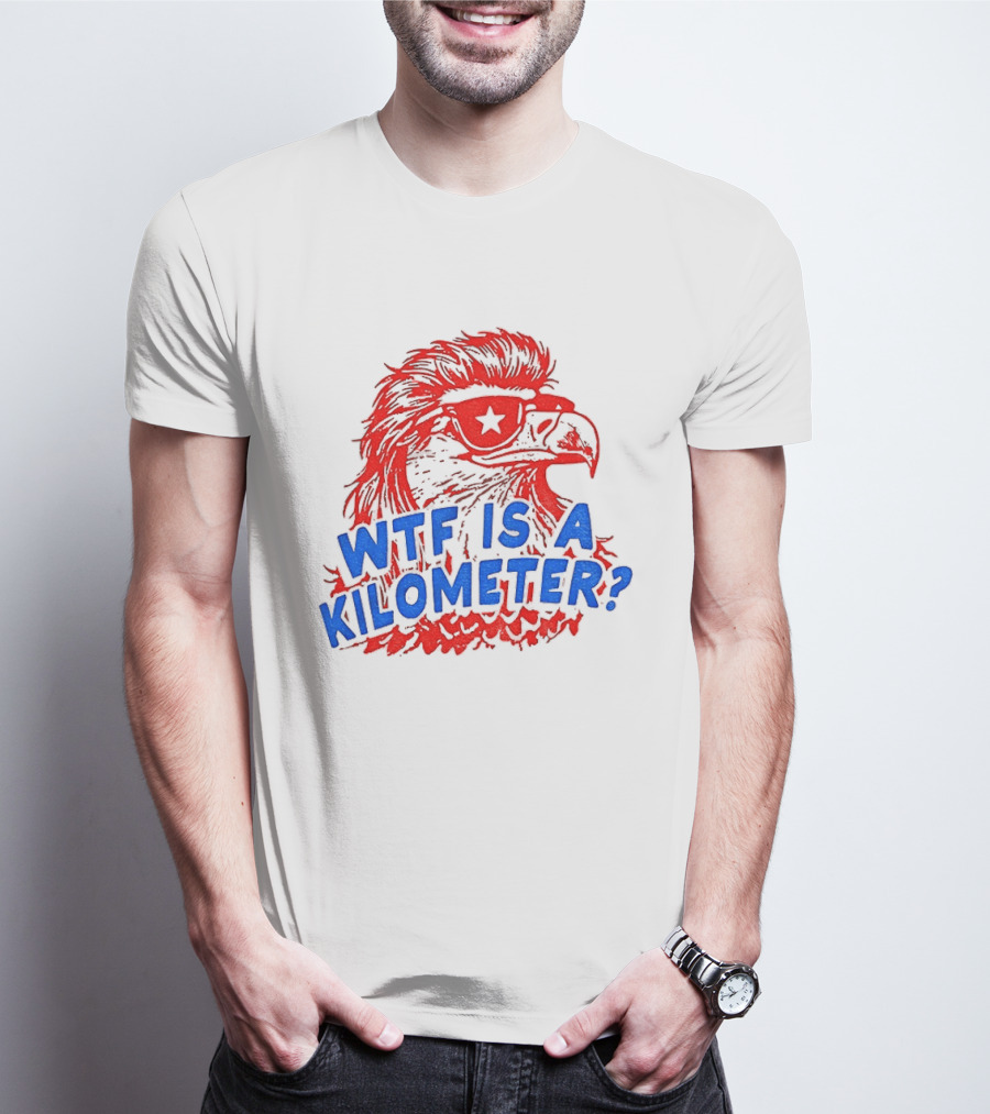 Wtf Is A Kilometer Firework Bald Eagle Star Glasses T-Shirt