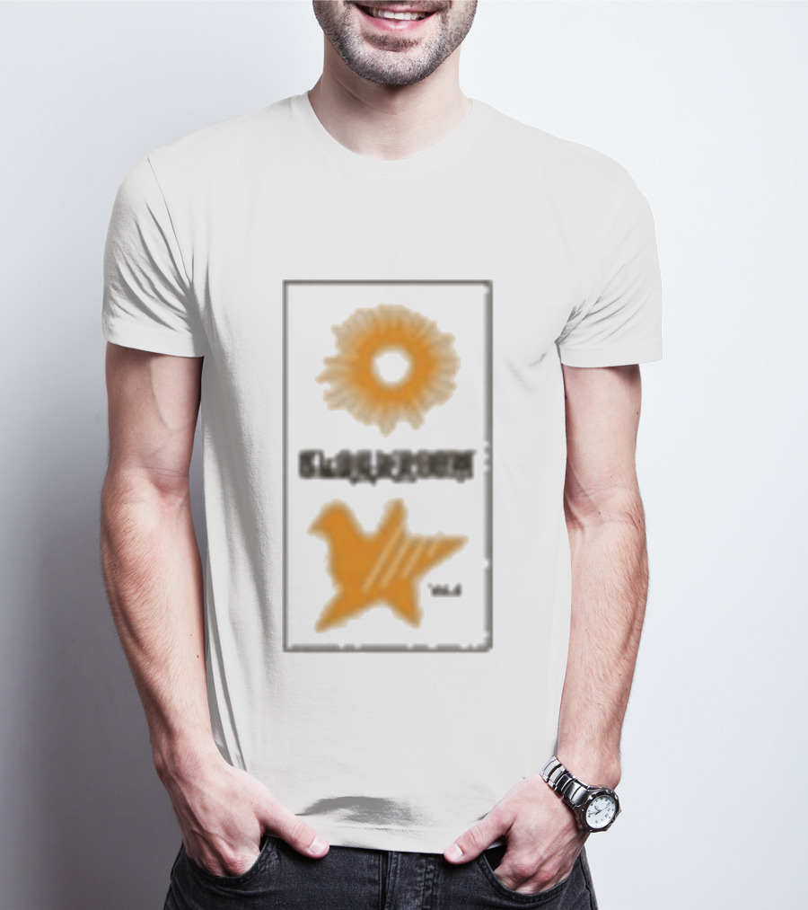 Closed Casket Activities Cloakroom Muff Starburst Bird Symbol Orange T-Shirt