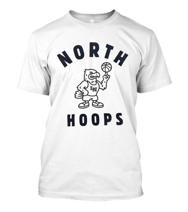 North Hoops Eagle Mascot Basketball T-Shirt