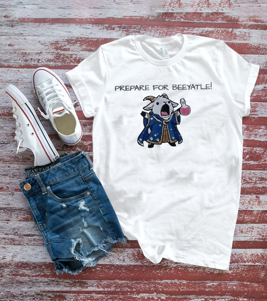 Totes McGoats Prepare For Beeyatle Potion Wielding Goat Wizard T-Shirt