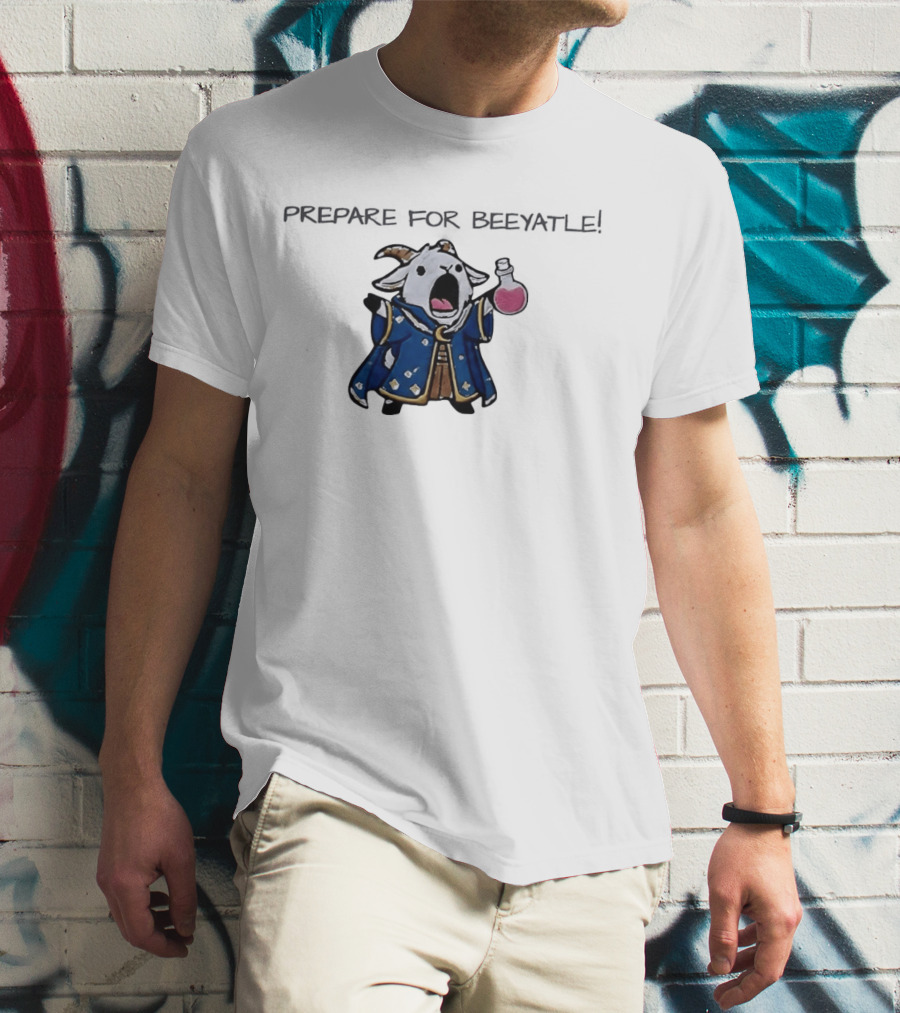 Totes McGoats Prepare For Beeyatle Potion Wielding Goat Wizard T-Shirt