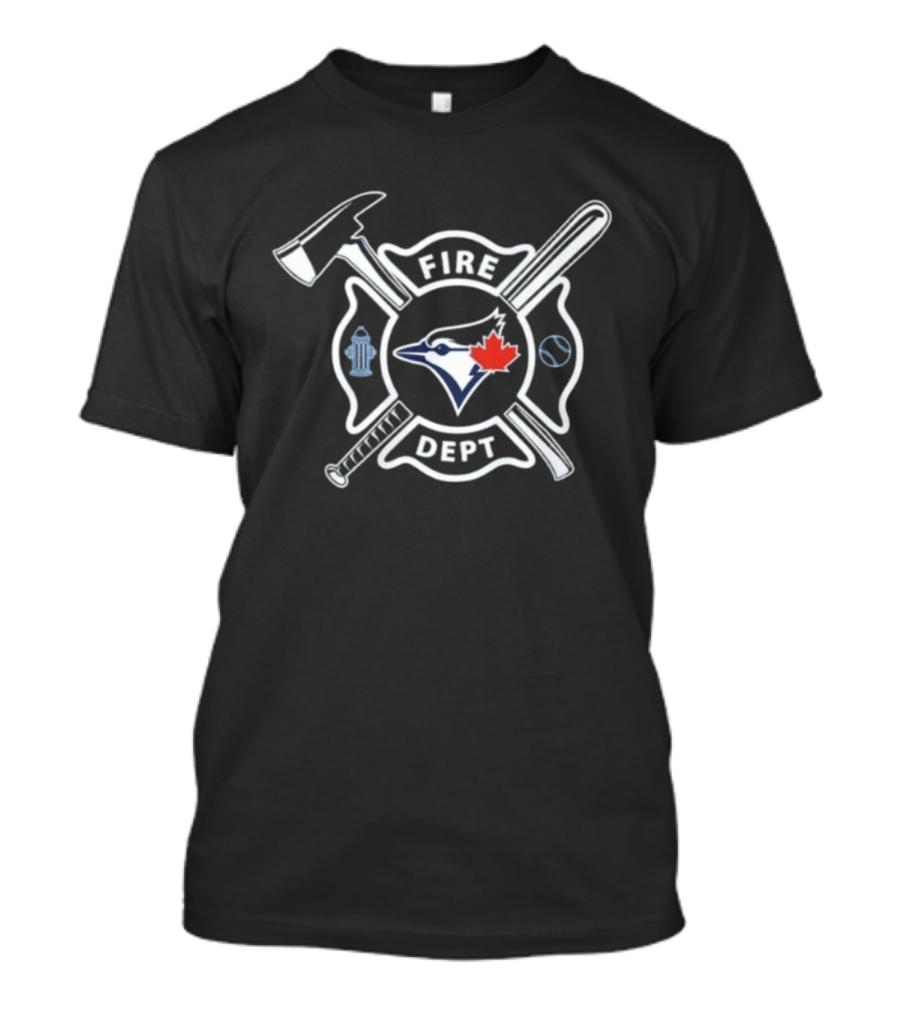 2026 Blue Jays Fire Dept Baseball Crossed Axe Bat Hydrant T-Shirt
